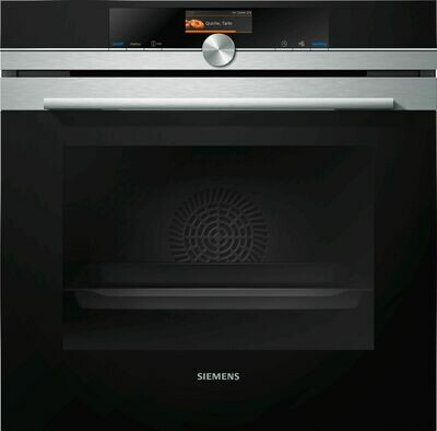 Siemens iQ700 Einbaubackofen mit pyrolytischer Selbstreinigung und CookControl Plus, Edelstahl, schwarz, 71 L, 3600W