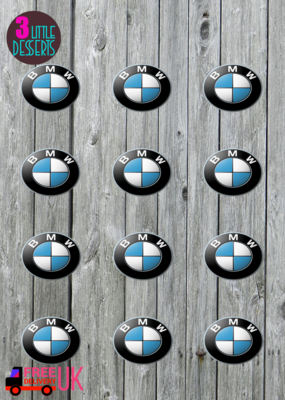 Mini Cupcake Toppers Football Logo&#39;s/Cars Logo&#39;s