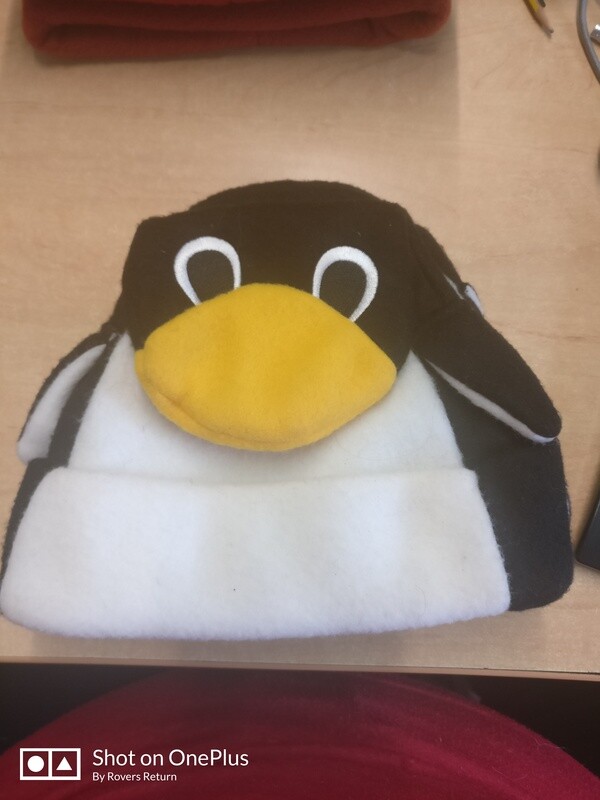 Children&#39;s fleece Character Hat - Penguin