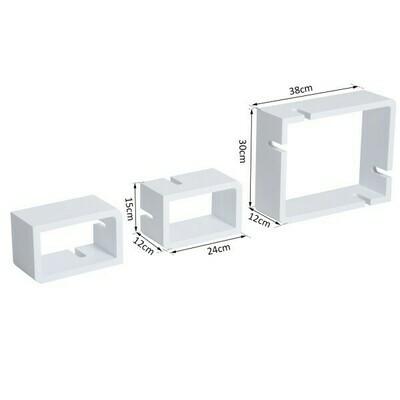 Wandregal Hängeregal mit 3 Fächern MDF Weiss