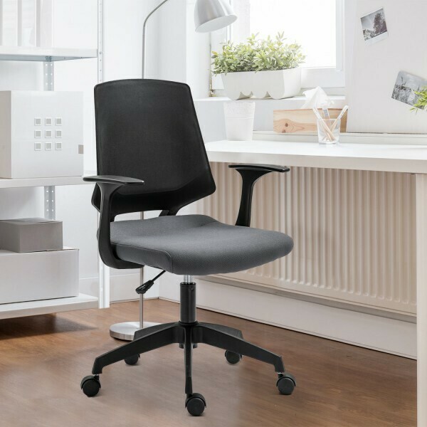 Vinsetto® Drehstuhl Bürostuhl Chefsessel Schreibtischstuhl rollbar höhenverstellbar ergonomisch gepolstert Grau