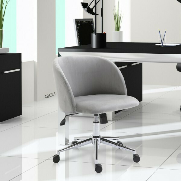 Vinsetto® Drehstuhl Polsterstuhl Chefsessel 150 kg Belastbarkeit eingestellte Sitzhöhe Samt