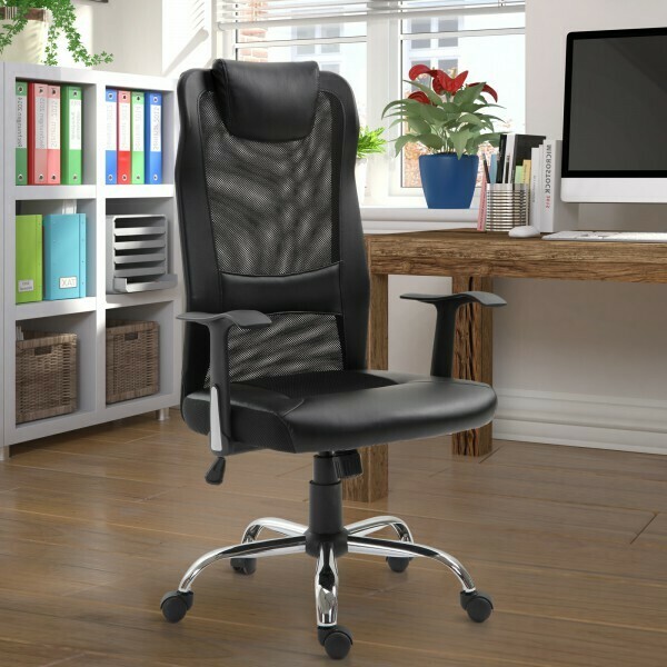 Vinsetto® Bürostuhl Drehstuhl höhenverstellbar Schreibtischstuhl Gaming Stuhl ergonomisch PU schwarz