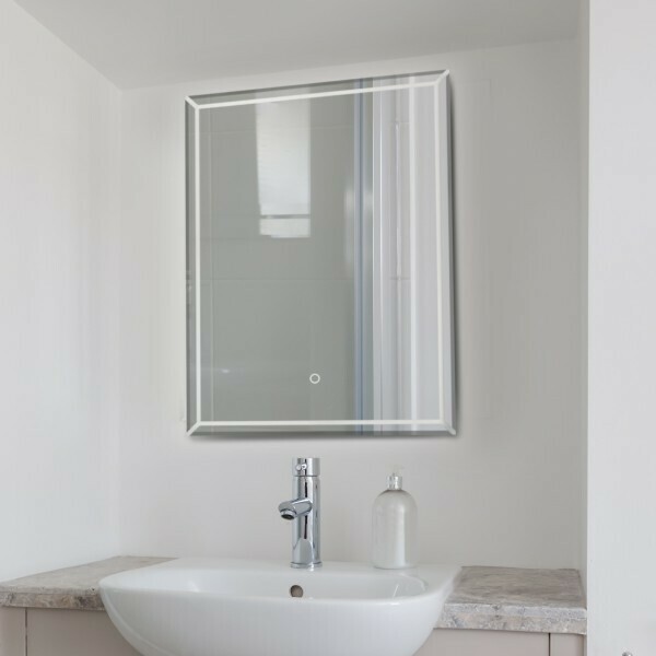 LED Badezimmerspiegel Wandspiegel Silber 50 x 3 x 70 cm