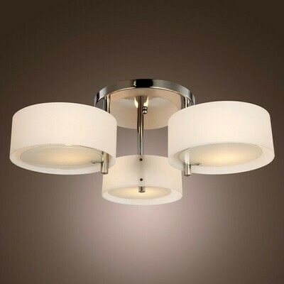 Deckenlampe Acryl Kronleuchter 40W Leuchte 3-flammig Chrom