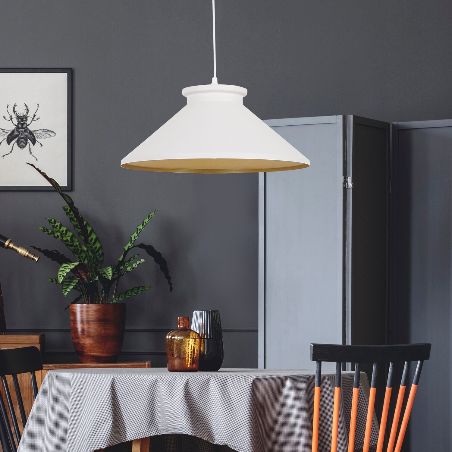 HOMCOM® Hängeleuchte Deckenlampe Industrie Vintage E27 40 W Küche Bar