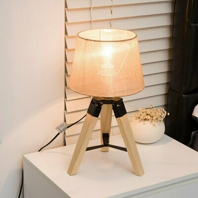Tischlampe Dreibein Tischleuchte Beige