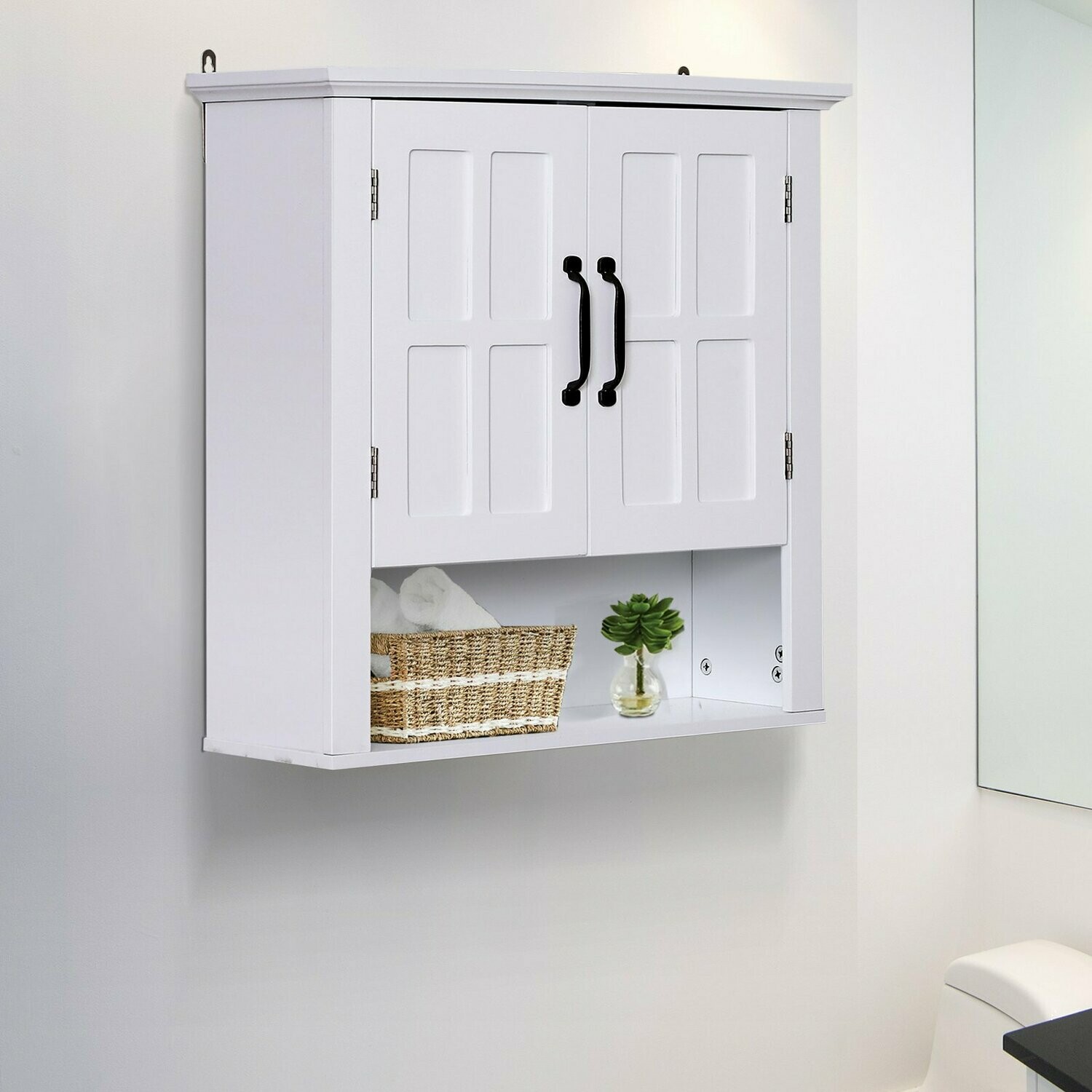 Küchenschrank Hängeschrank Badezimmerschrank Wandschrank Holz Weiss