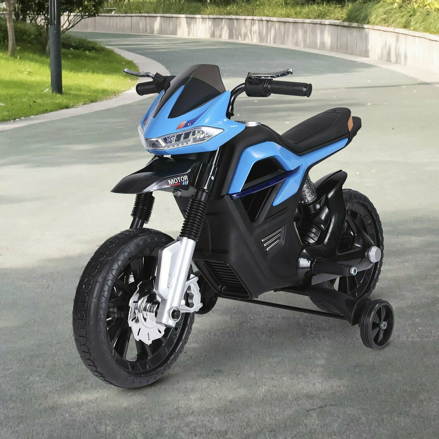Elektro-Motorrad Motorrad für Kinder ab 3 Jahren ElektrofahrzeugePP Blau