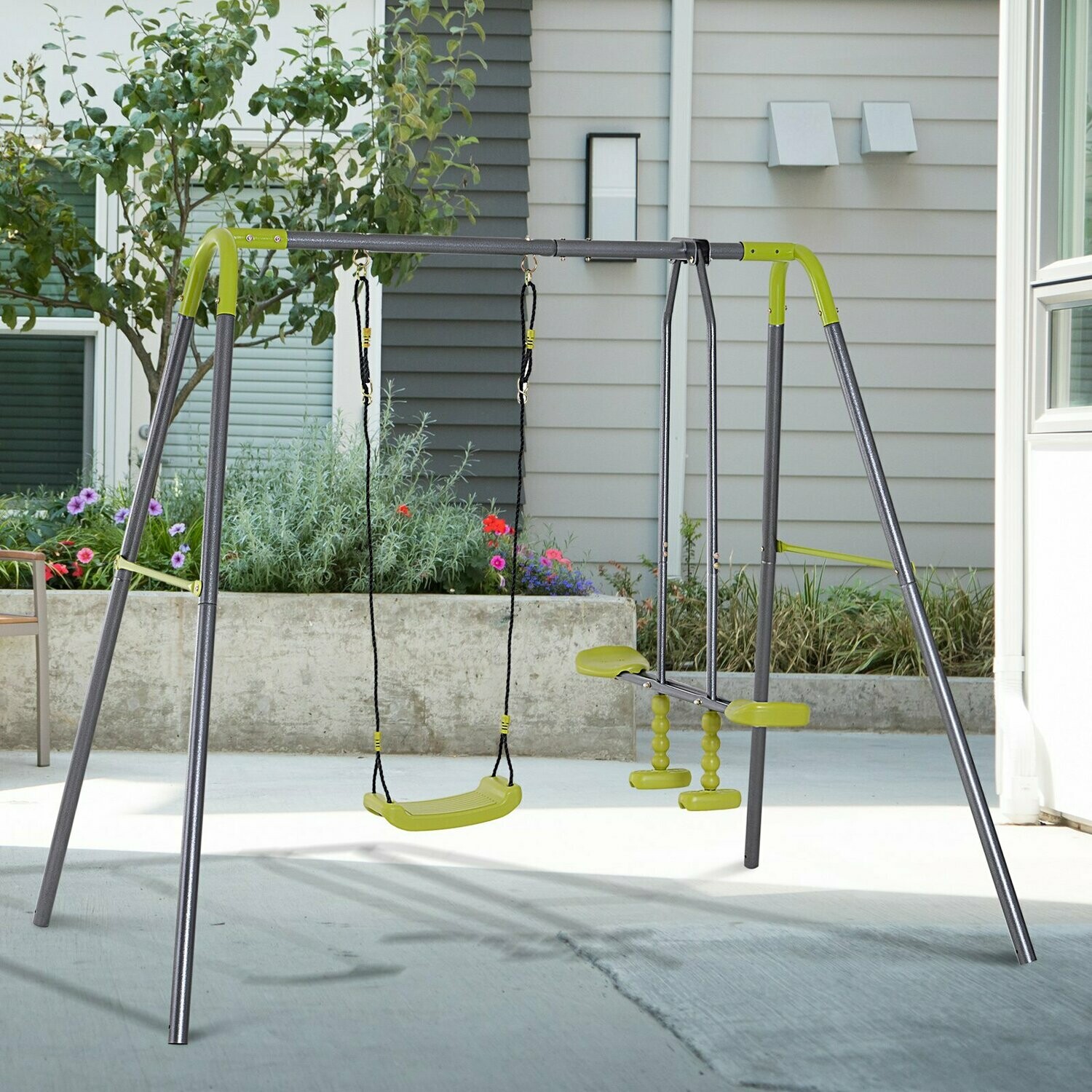 Kinderschaukel Doppelschaukel Gartenschaukel Schaukelset mit