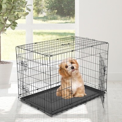 Hunde Transportkäfig M schwarz Transportbox