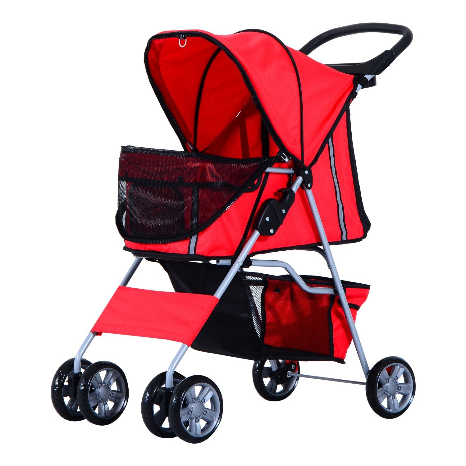 Hundewagen Hundebuggy Hunde Pet Stroller Buggy Rot