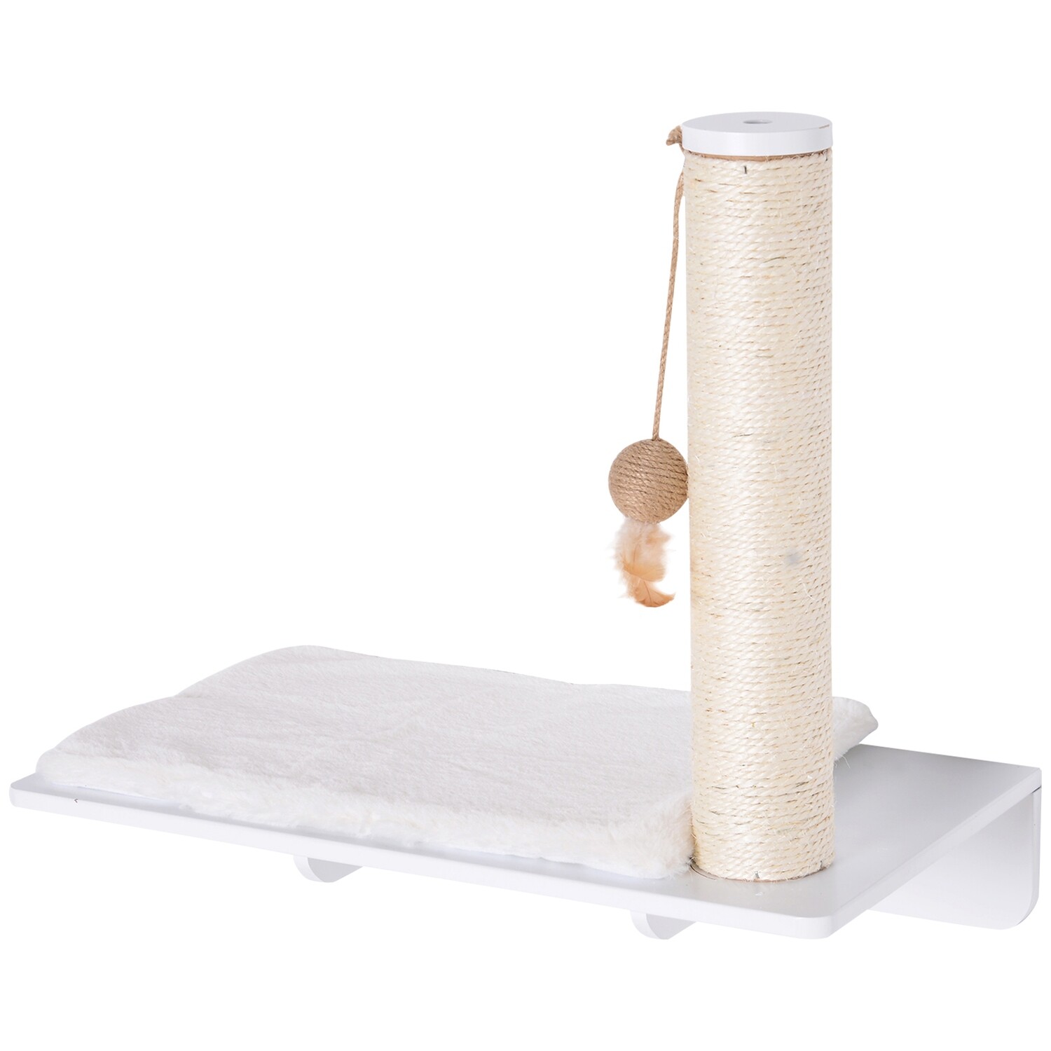 Katzenkletterwand Weiss – Kratzbaum, Liege &amp; Spielzeug