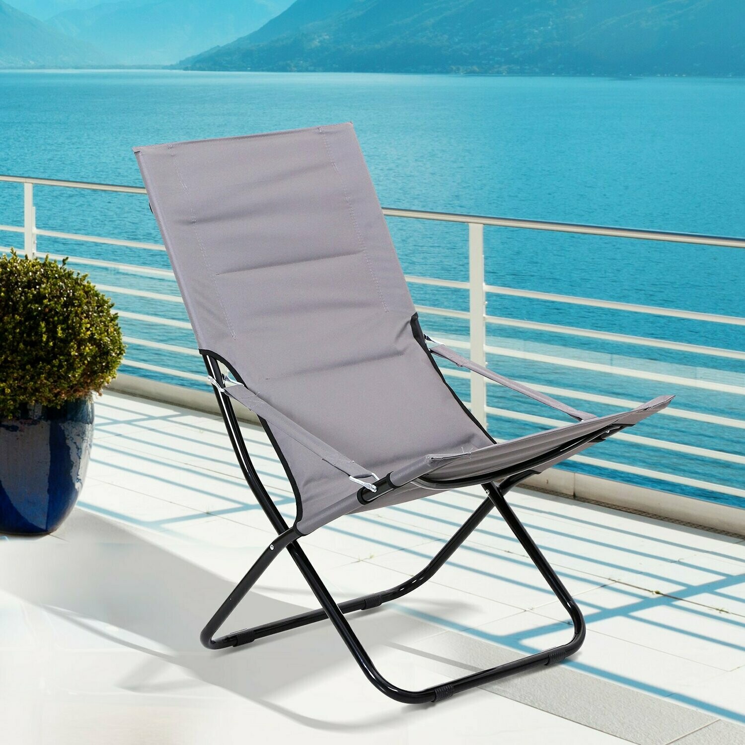 Outsunny® Klappstuhl Campingstuhl Gartenstuhl Polstersessel Strand