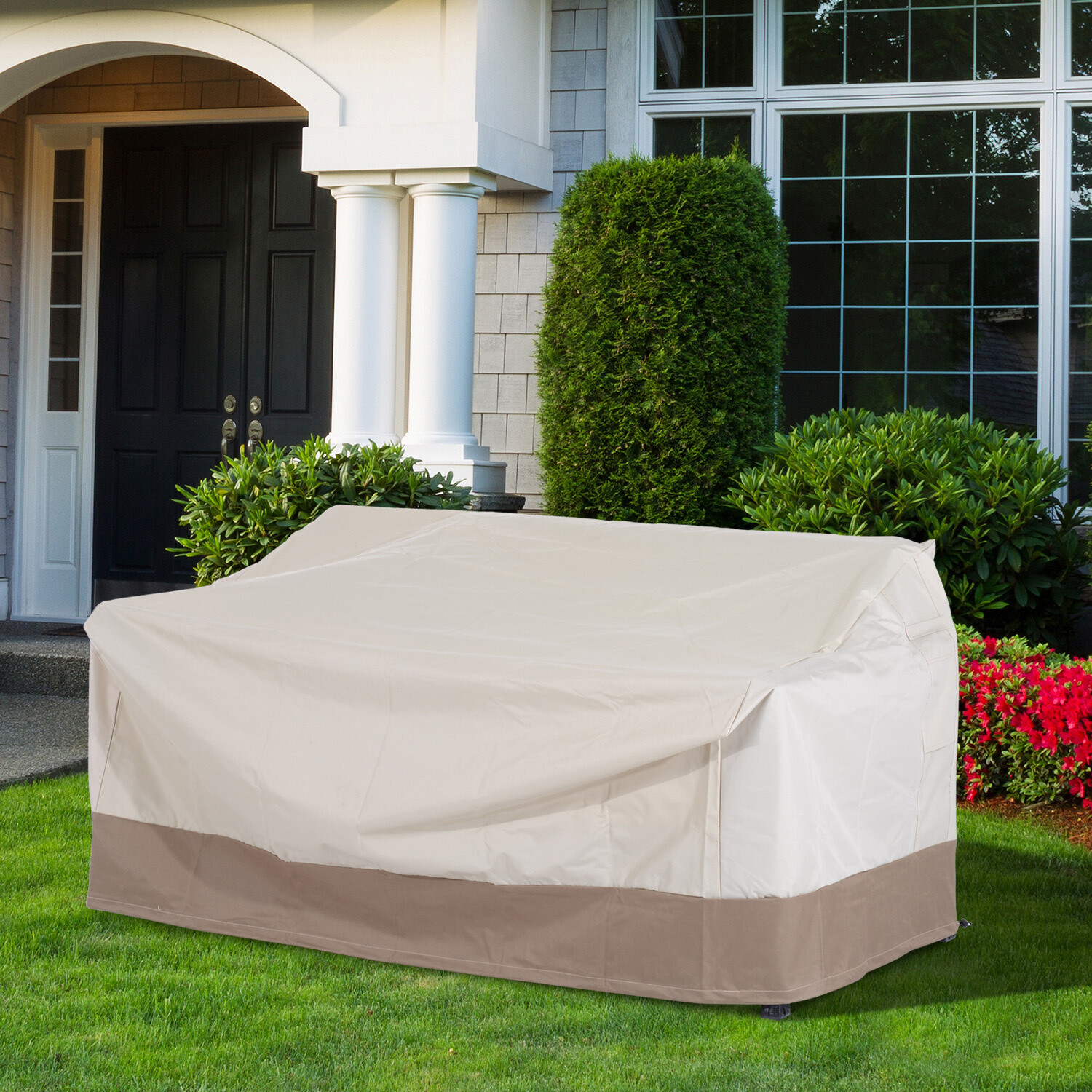 Outsunny Abdeckung Abdeckhaube Schutzhulle Gartenmobel 3er Stuhl