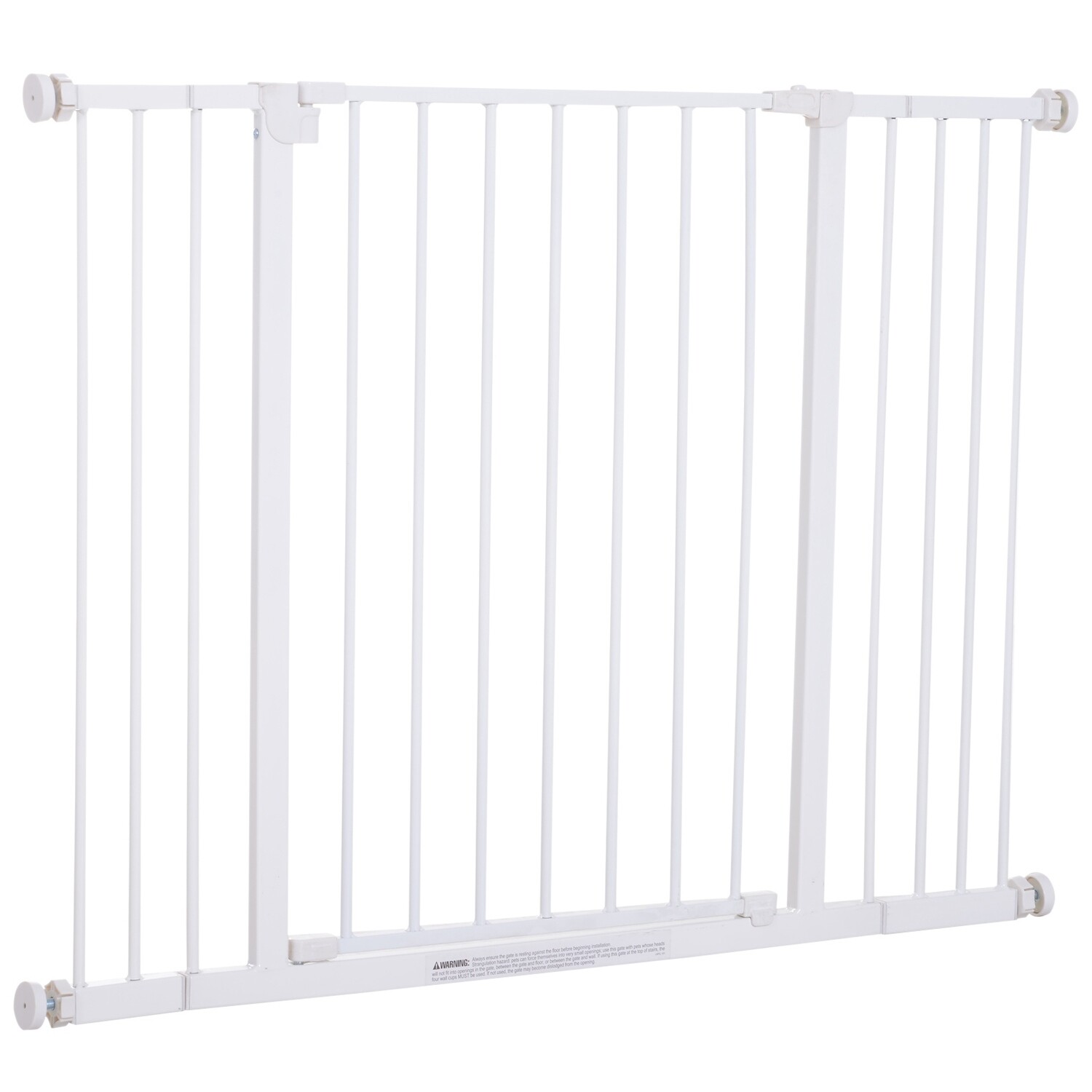 Hunde Absperrgitter Schutzgitter Haustier Hundegitter Metall Weiss 72-107x76 cm