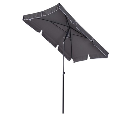 Sonnenschirm Gartenschirm Balkonschirm Strandschirm Marktschirm knickbar grau schwarz