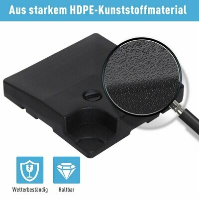 Sonnenschirmständer 4 x Sonnenschirmgewicht befüllbar mit Sand Wasser HDPE -Kunststoff bis zu 130 kg