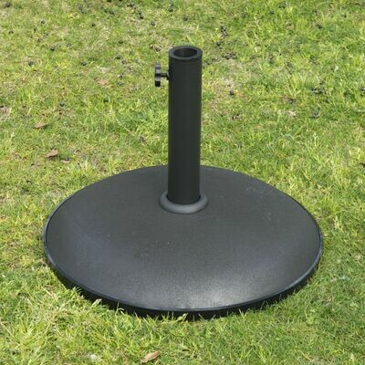 Sonnenschirmständer 25kg Sonnenschirmfuss rund 50cm Zement Schwarz