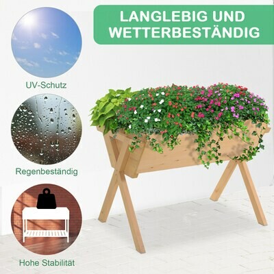 Hochbeet Pflanzkasten Blumenkasten Vliesstoff Massivholz