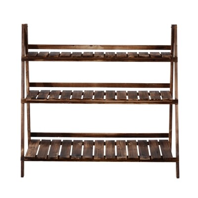 Pflanzentreppe L100 x W37 x H93cm 3 Stufen Tannenholz
