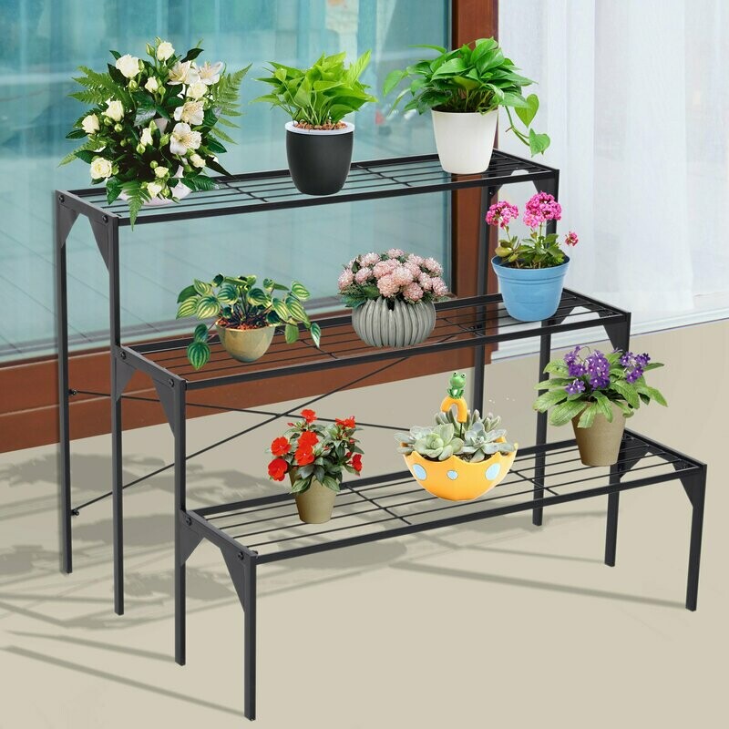 Outsunny® Blumentreppe Blumenständer Pflanzenständer Blumenregal