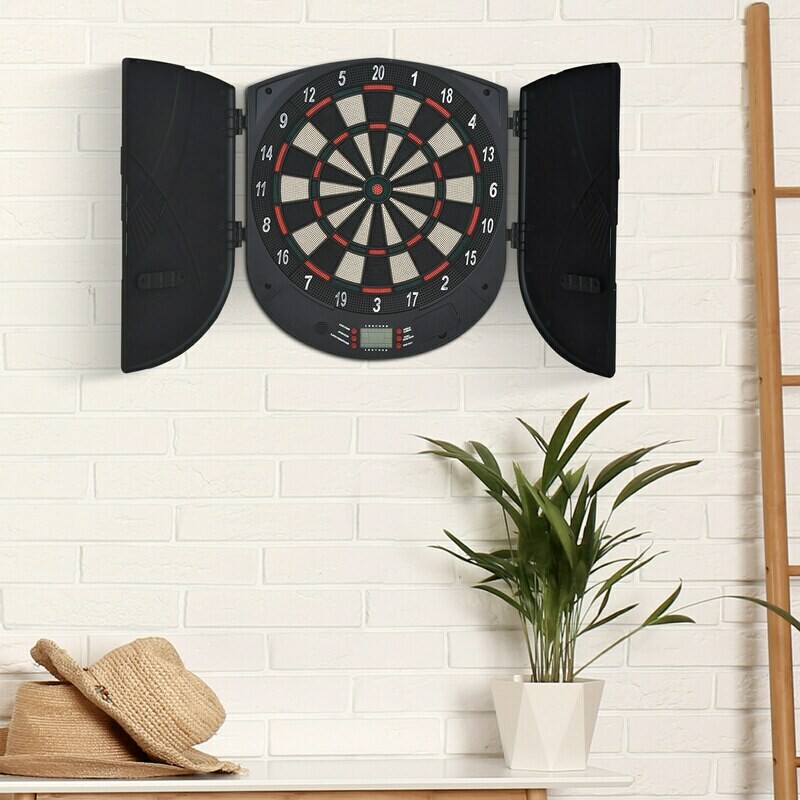 Elektronische Dartscheibe Dartboard Dart-Set mit 6 Darts 8 Spieler