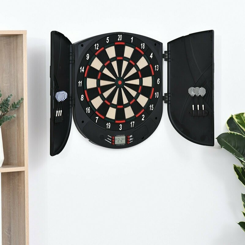 Elektronische Dartscheibe Dartboard Dart-Set mit 6 Darts 8 Spieler