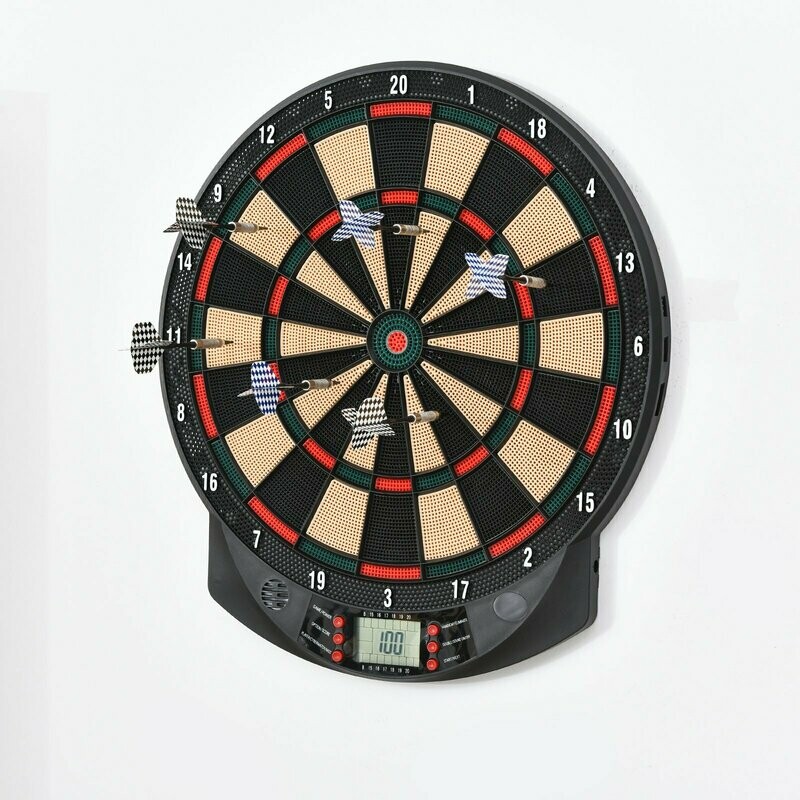 Elektronische Dartscheibe Dartboard Dart-Set mit 6 Darts 8 Spieler