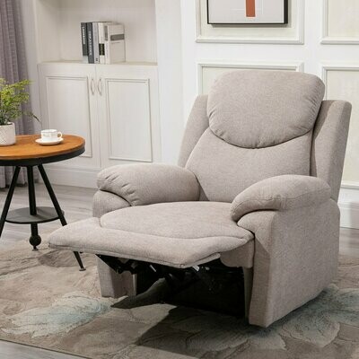 Ergonomischer Relaxsessel 150° neigbar Einzelsofa Liege Fernsehsessel Leinen beige