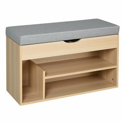 Schuhbank Sitzbank Sitztruhe 2-in-1 Design mit Schuhregal Verstecktfach