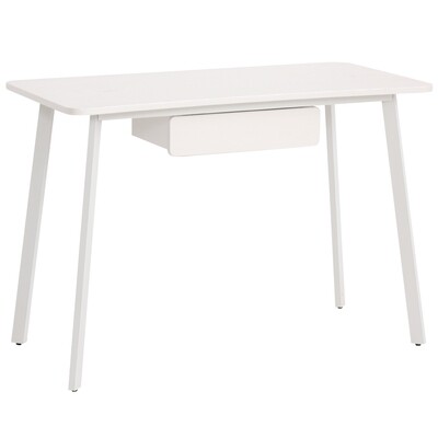 Schreibtisch Computertisch Bürotisch Elegantes Design MDF+Stahl Weiss