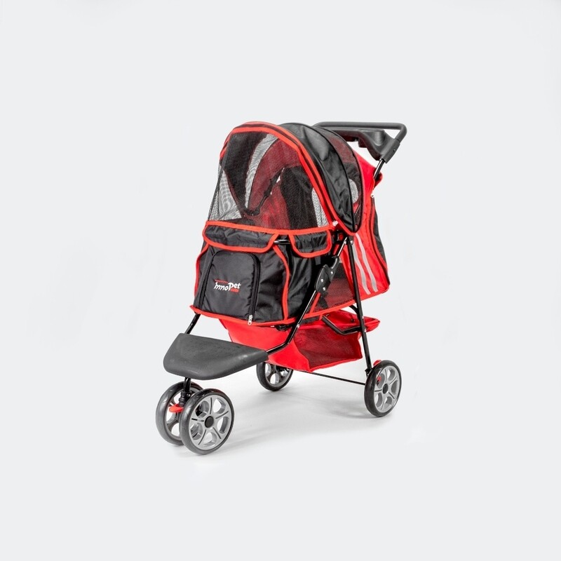 Innopet Hundebuggy "All Terrain" Pet Stroller rot/schwarz