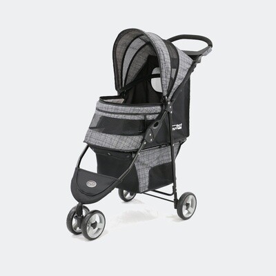 Innopet Hundewagen Hundebuggy Pet Stroller Avenue grau gemustert - inkl. Regenhaube