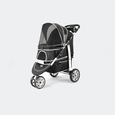 Innopet Hundebuggy Hundewagen Pet Stroller Monaco Black, inkl Regenschutz
