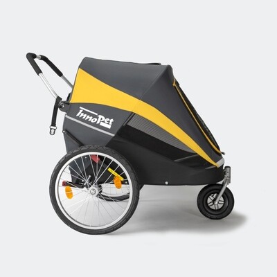 Innopet Hundewagen Hundebuggy Pet Stroller Hercules 2.0 grau/gelb