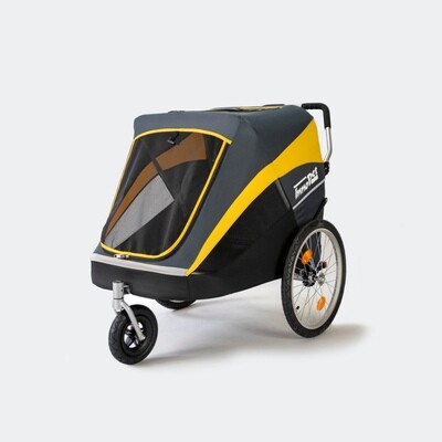 Innopet Hundewagen Hundebuggy Pet Stroller Hercules 2.0 grau/gelb