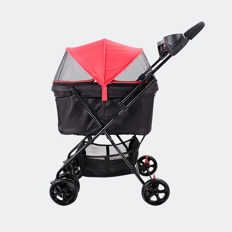 Ibiyaya Hundebuggy Pet Stroller Hundewagen "Easy Strolling" - Rot