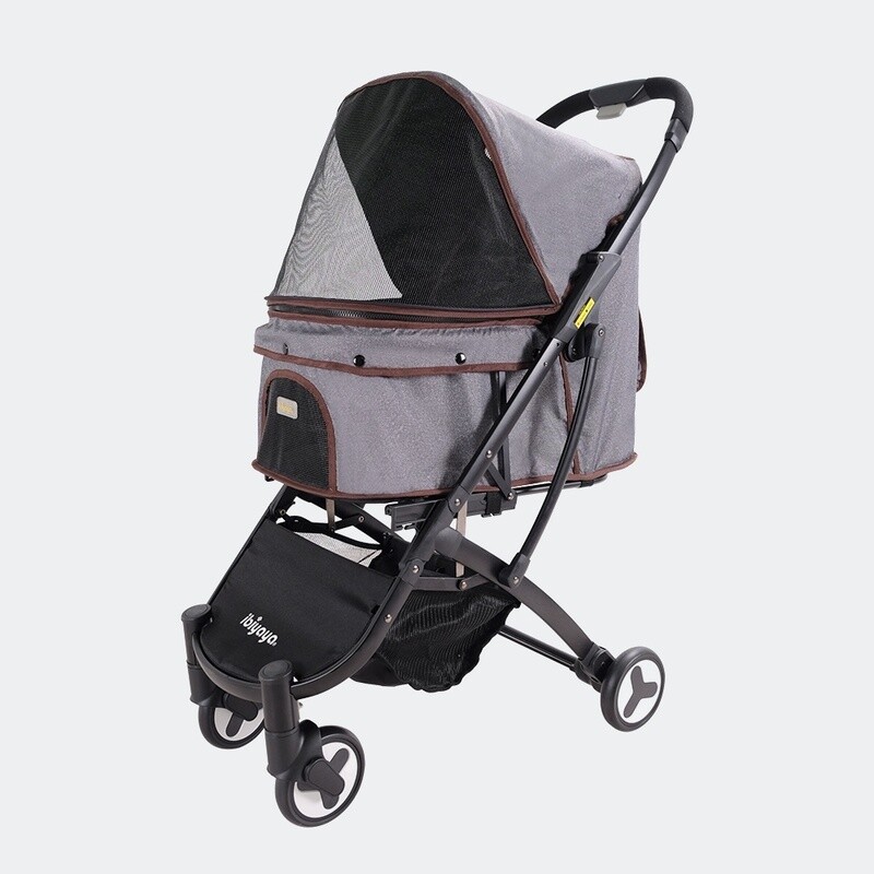 Ibiyaya Hundebuggy Pet Stroller Speedy Fold Denim Grau