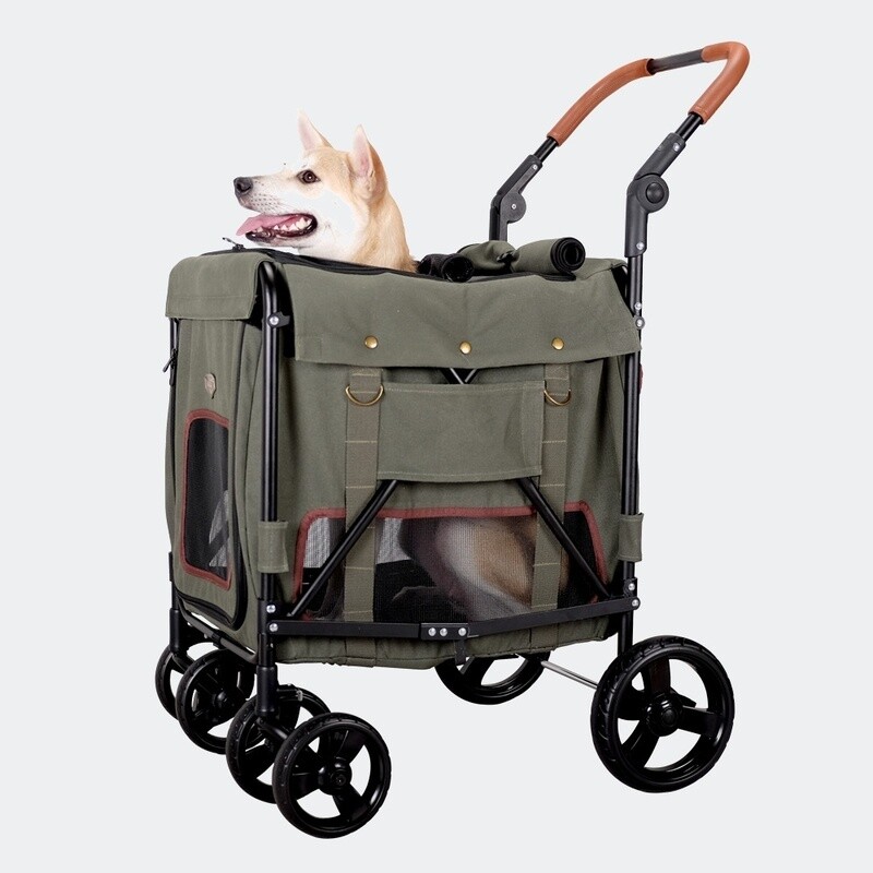 Ibiyaya Hundebuggy Hundewagen "Gentle Giant Pet Wagon" Army Green