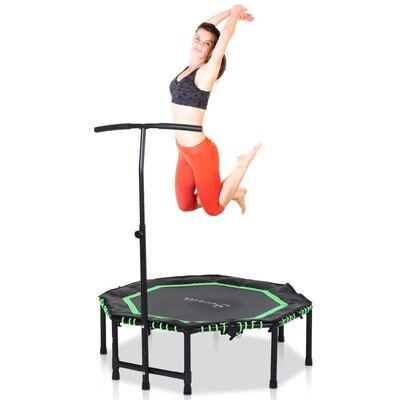 Fitness-Trampolin für Kinder und Erwachsene Gartentrampolin Grün+Schwarz