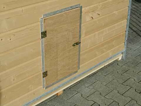 SAUERLAND Schlupfloch für Hundezwinger mit Klappe