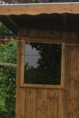 SAUERLAND Fenster im Holzelement, für Hundezwinger oder Holz-Einzelelemente