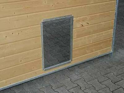 SAUERLAND Schlupfloch für Hundezwinger ohne Klappe, für alle Holzwände geeignet