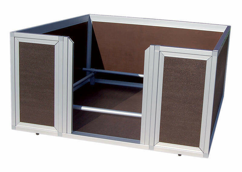 Welpen-Wurfkiste / Wurfbox beschichtet, Variante 45 x 66 x H 30 cm mit Wärmeplatte &amp; gradgenauem Steuergerät