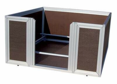 Welpen-Wurfkiste / Wurfbox beschichtet, Variante 45 x 66 x H 30 cm mit Wärmeplatte &amp; gradgenauem Steuergerät