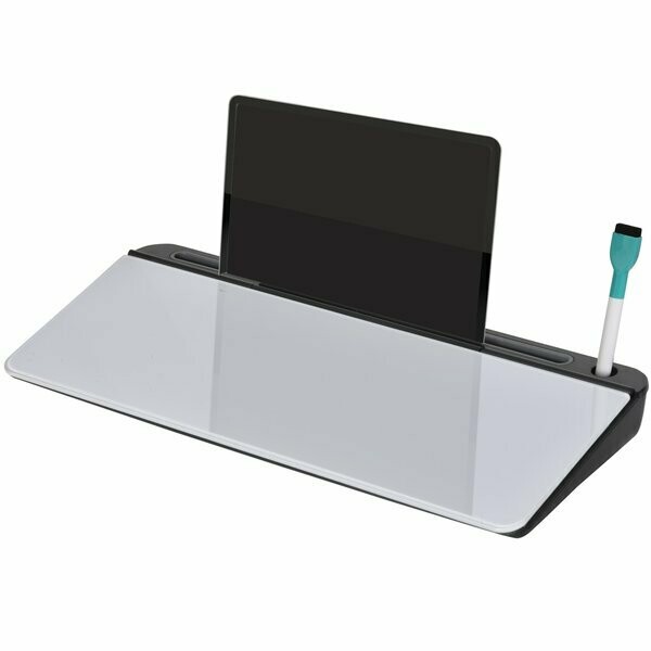 Vinsetto® Tisch-Organizer Memoboard für Schreibtisch mit Tablett / IPad-Ständer Glas PP