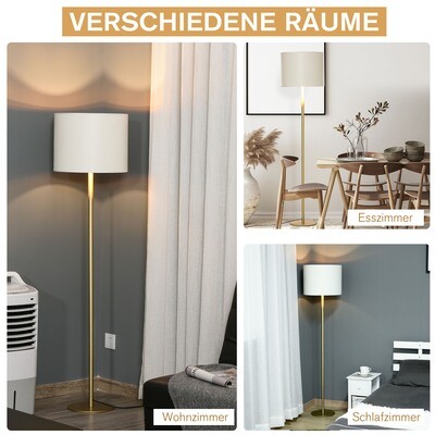 Stehleuchte für Wohnzimmer Schlafzimmer Büro, Weiss