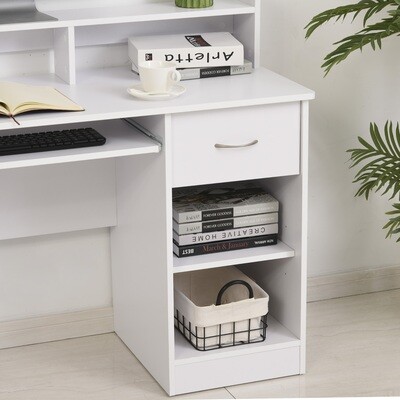 Computertisch Schreibtisch Bürotisch Gamingtisch PC-Tisch mit Schublade Weiss