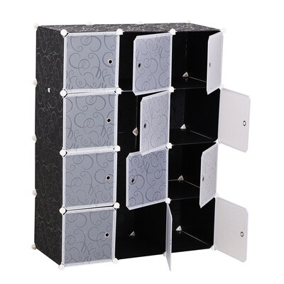 Kleiderschrank mit Kleiderstange und Würfeln Garderobe